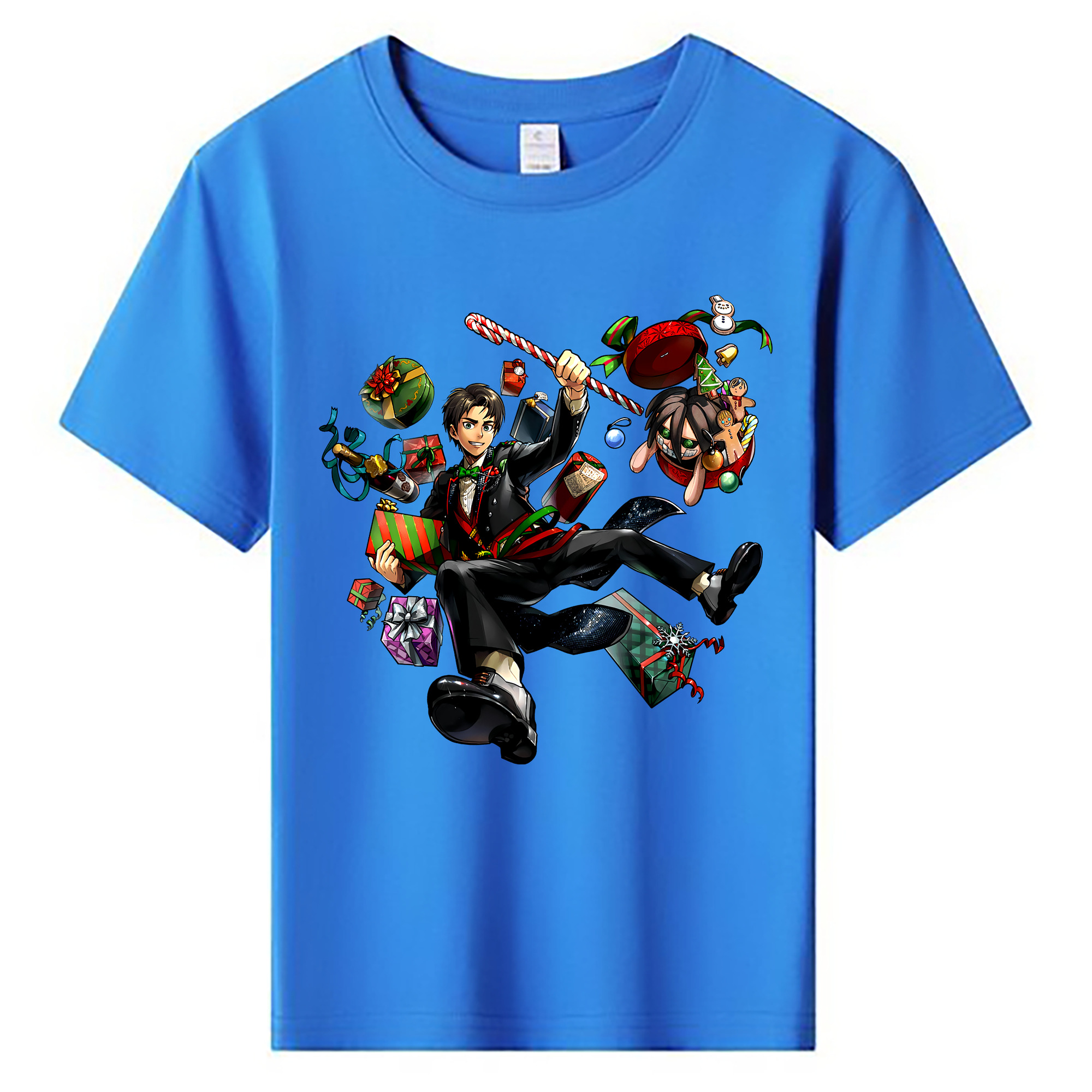 （画像用） 進撃の巨人 エレン･イェーガー Attack on Titan Eren Jäger 綿100％キッズTシャツ（フロントプリント）